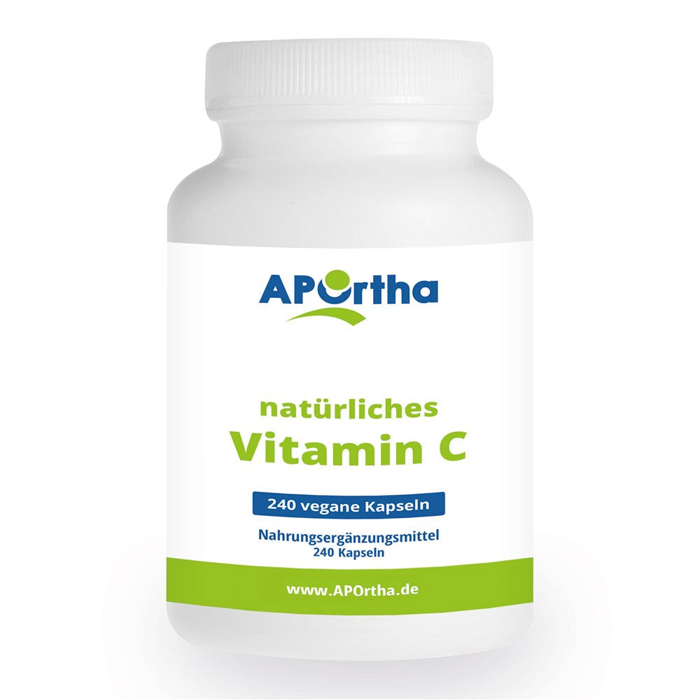 APOrtha natürliches Vitamin C, 240 vegane Kapseln