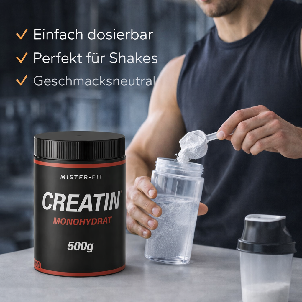 Mister-Fit Creatin Monohydrat ultrafein (200 Mesh), 500 g