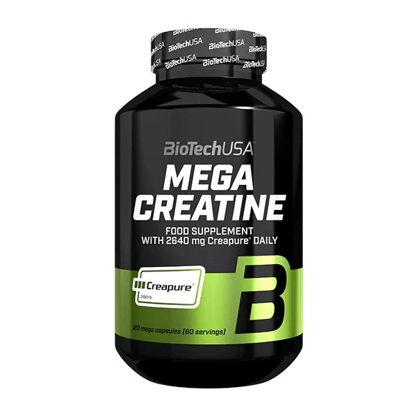 BioTech Mega Creatine Creapure, 120 Kapseln
