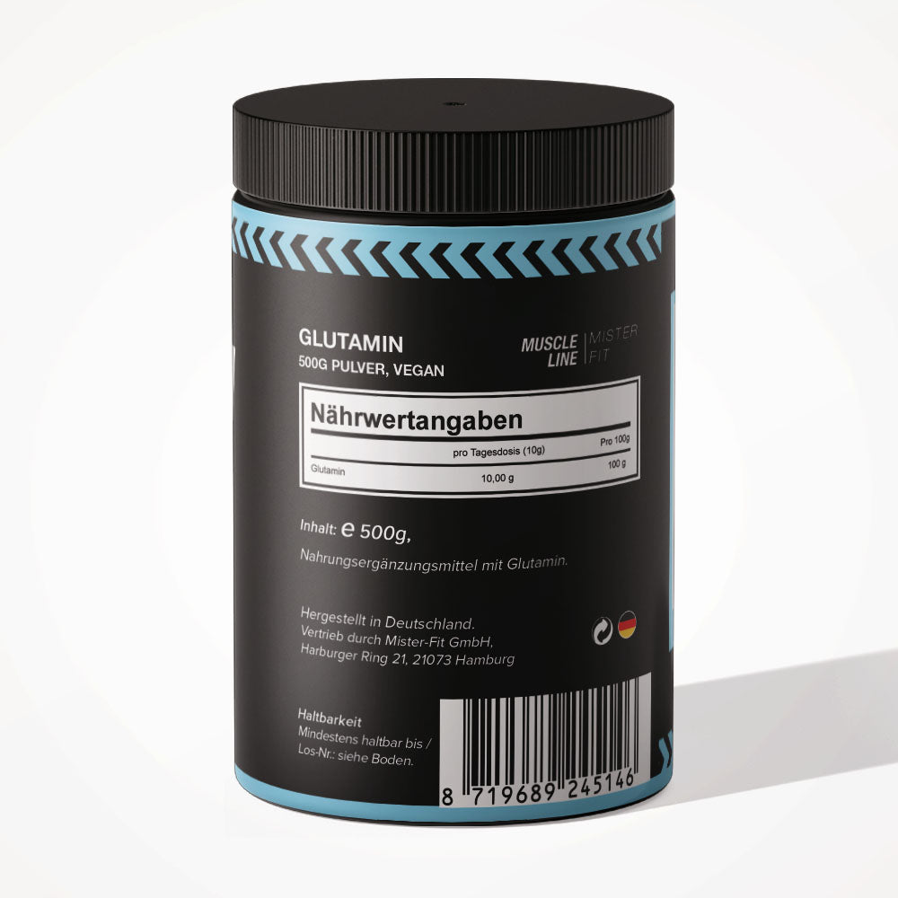 Mister-Fit Glutamin 500g, veganes Pulver