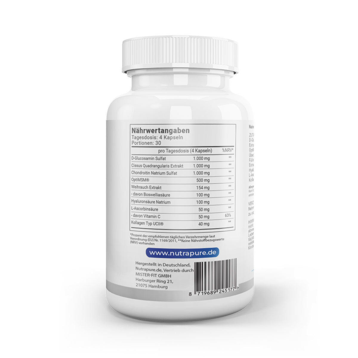 Nutrapure Super Cissus Joint Complex Pro, 90 Kapseln