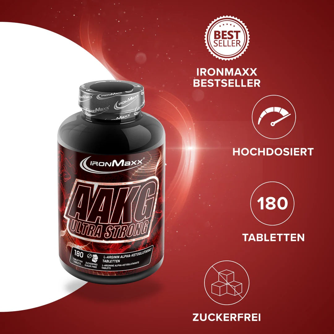 IronMaxx AAKG Ultra Strong, 180 Tabletten