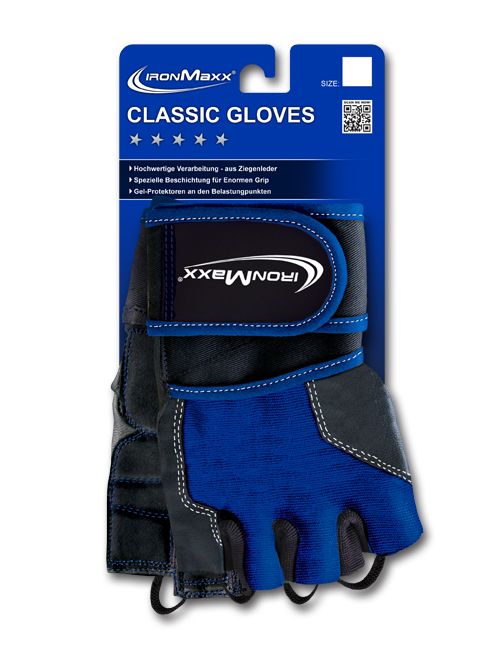 IronMaxx Classic Handschuh Schwarz Blau