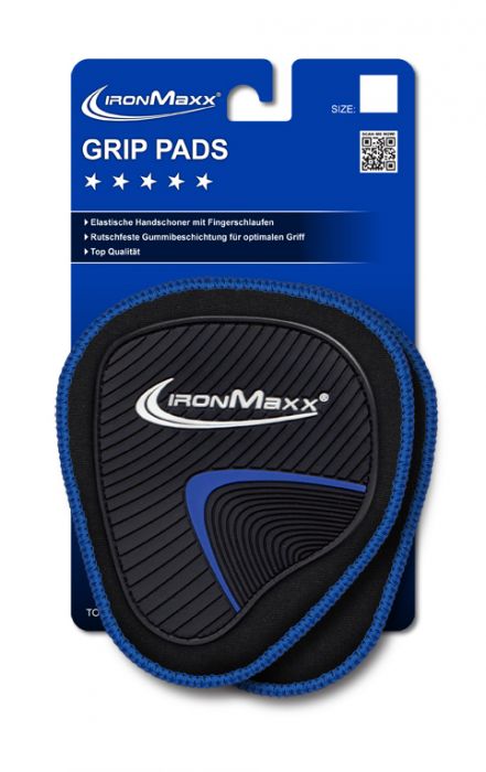 IronMaxx Grip Pads Schwarz Blau