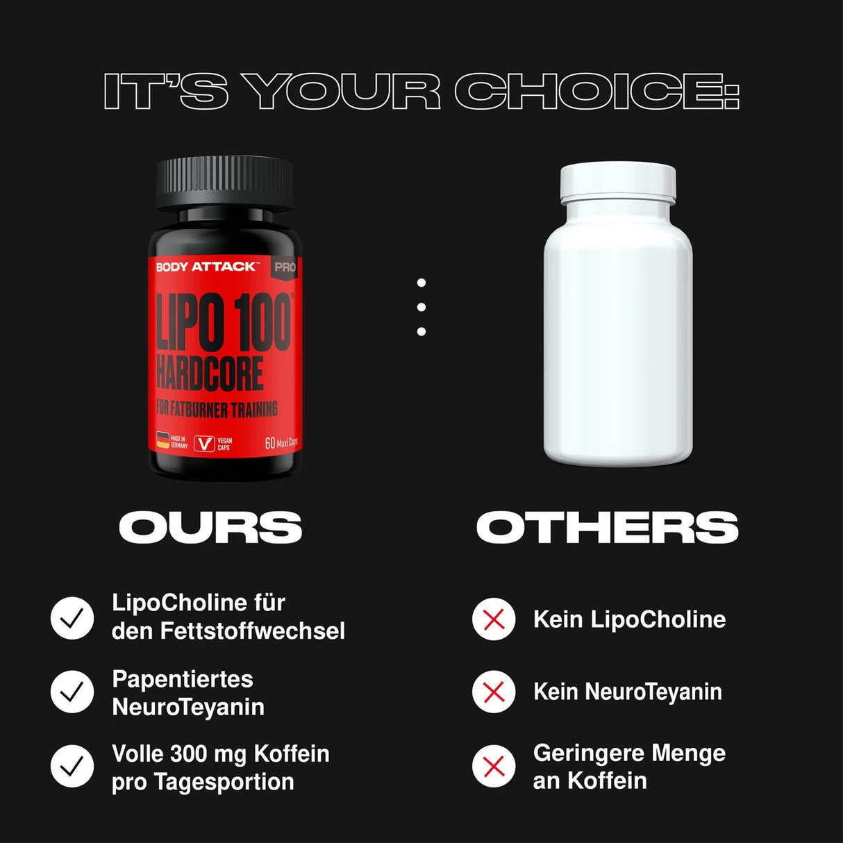 Body Attack Lipo 100 Hardcore, 60 Kapseln