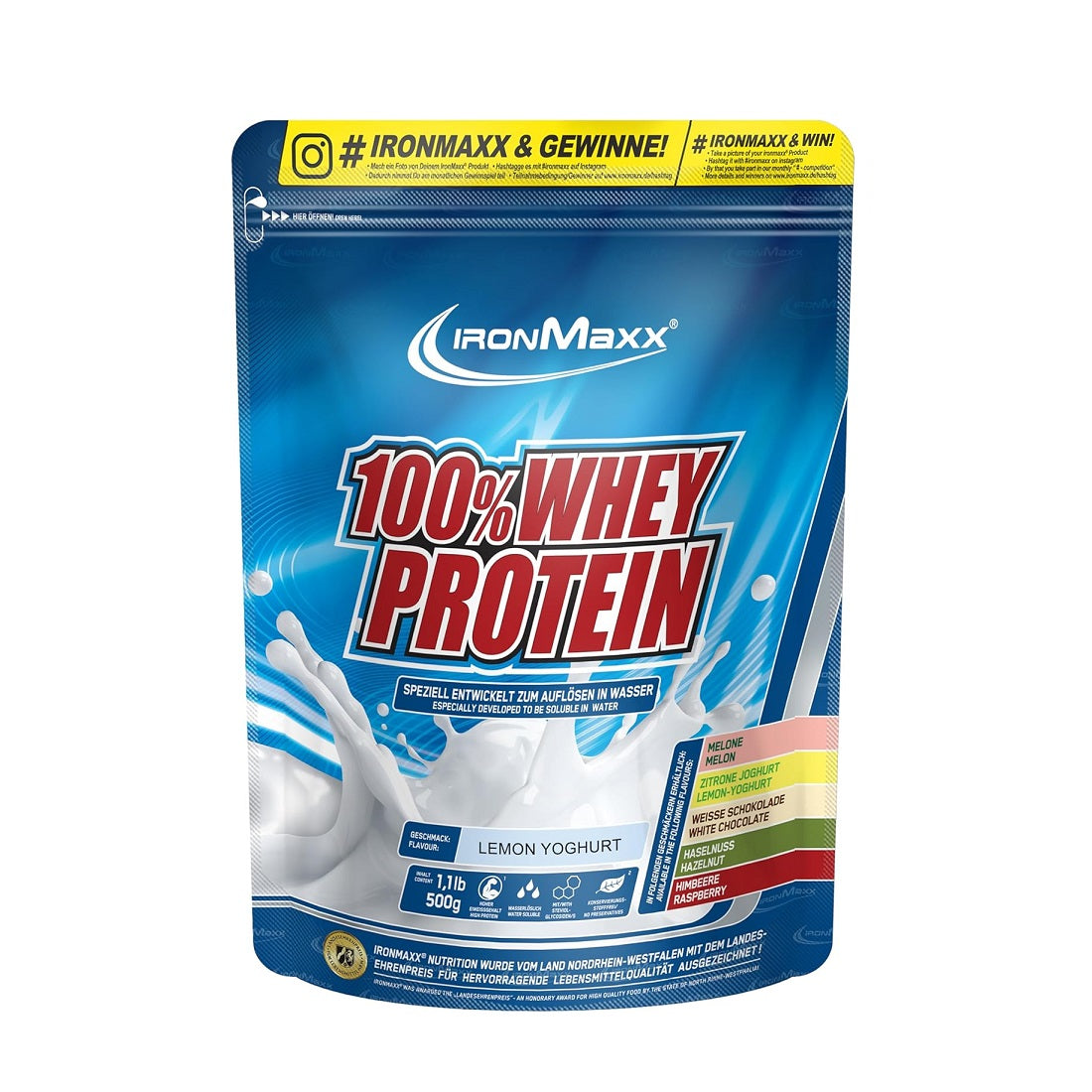 IronMaxx 100% Whey Protein 500g Beutel