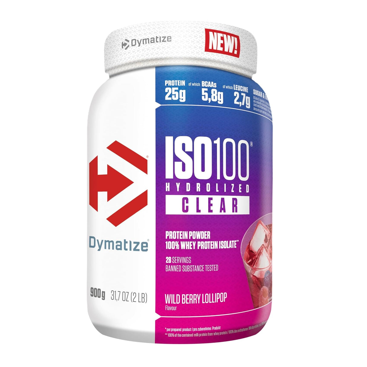 Dymatize Iso 100 Hydrolyzed Clear 900g