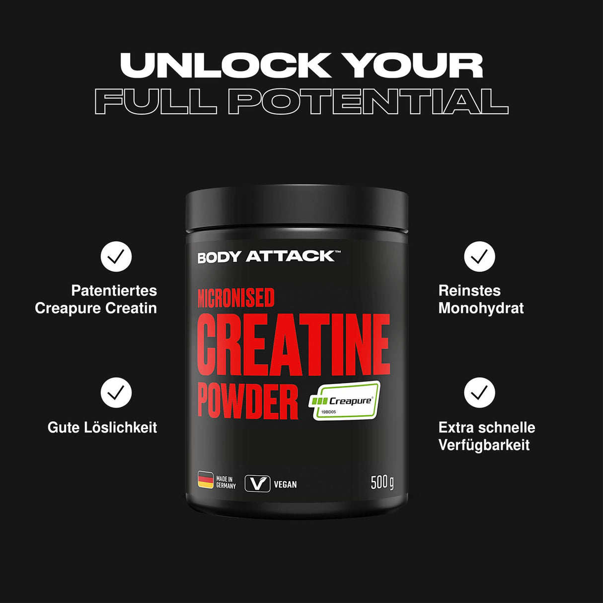Body Attack Creapure Creatine 300g