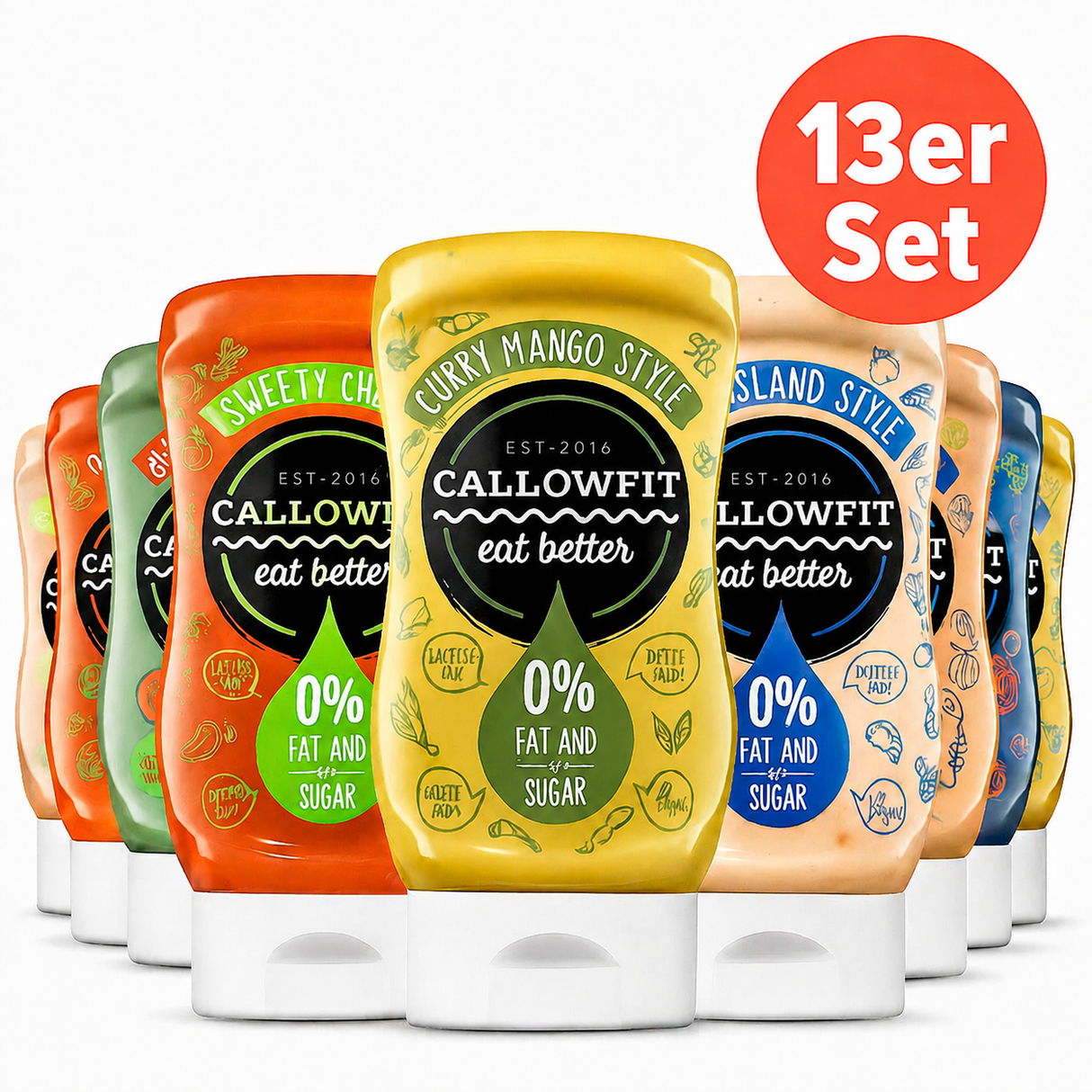 Callowfit Sauce 300ml, Variationpack 13 Stk.