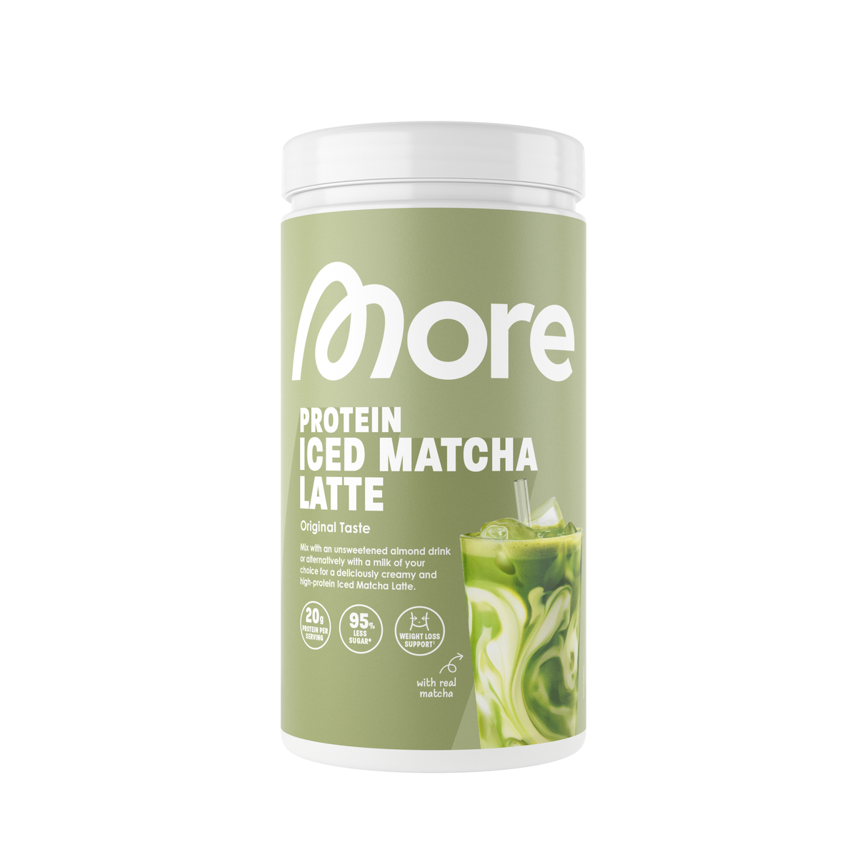 More Protein Iced Matcha Latte