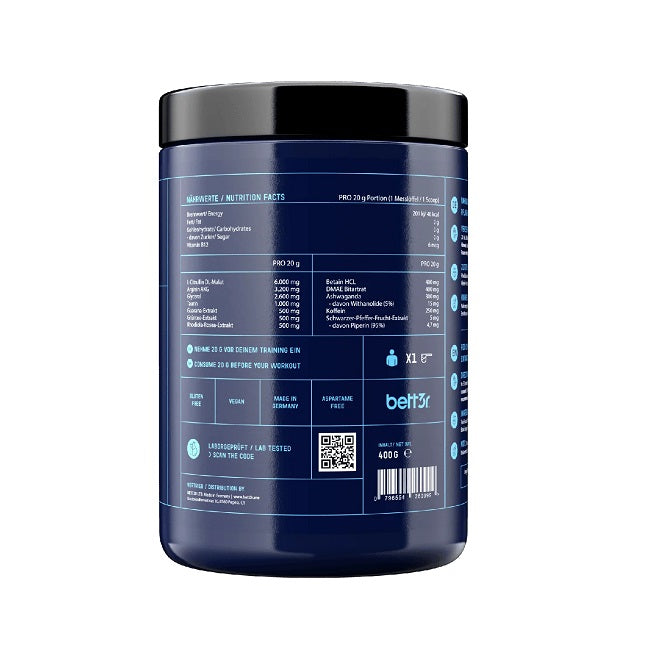 bett3r Pre Pre-Workout 400g