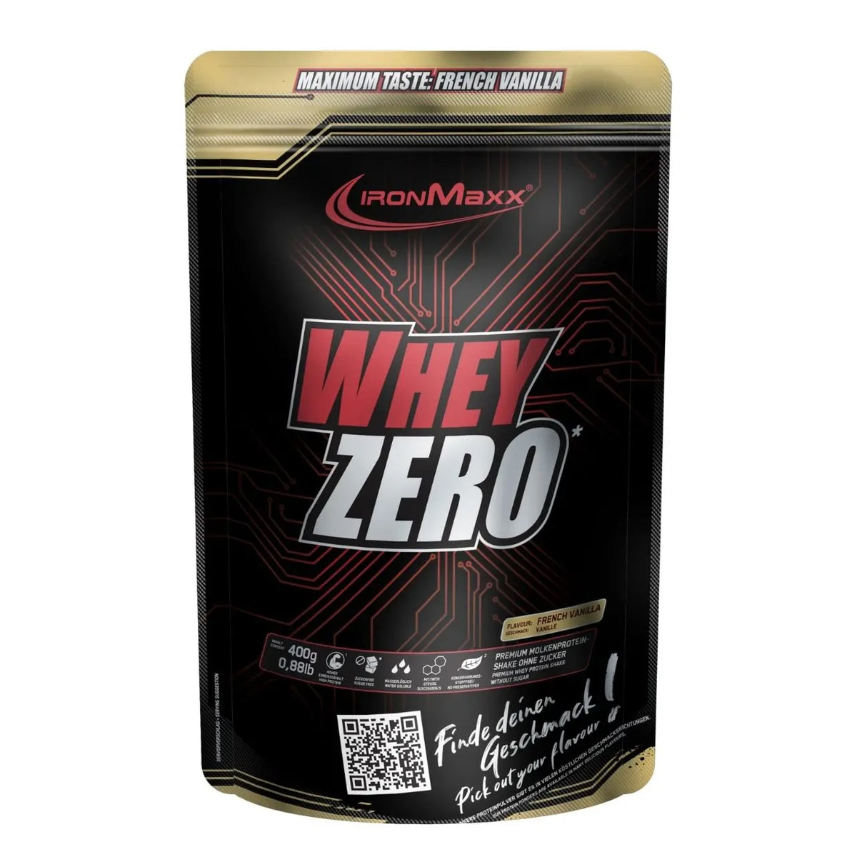 IronMaxx 100% Whey Zero 400g *MHD SALE*