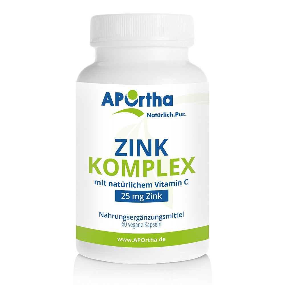 APOrtha Zink Komplex + Vitamin C 60 vegane Kapseln