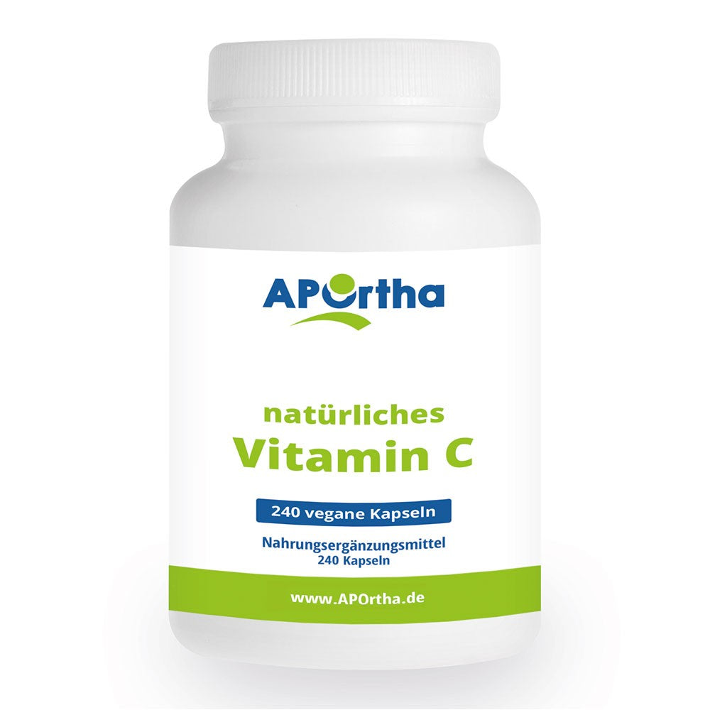 APOrtha natürliches Vitamin C 240 vegane Kapseln