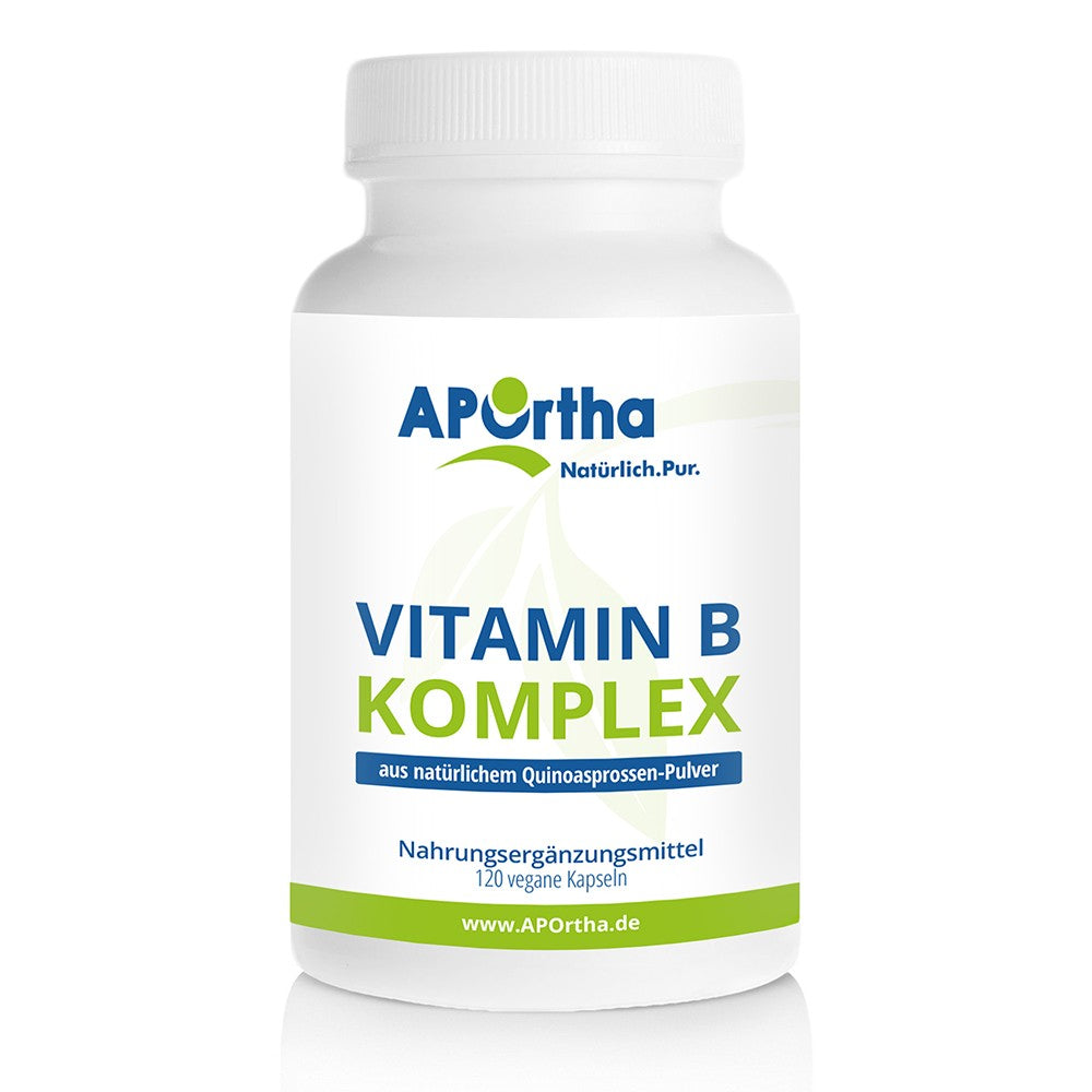 APOrtha Vitamin B Komplex aus Quinoasprossen-Extrakt - 120 vegane Kapseln