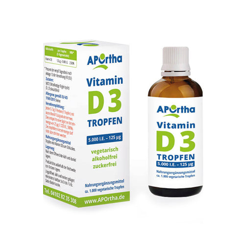 APOrtha Vitamin D3 Tropfen 5.000 I.E. - 1.750 Tropfen